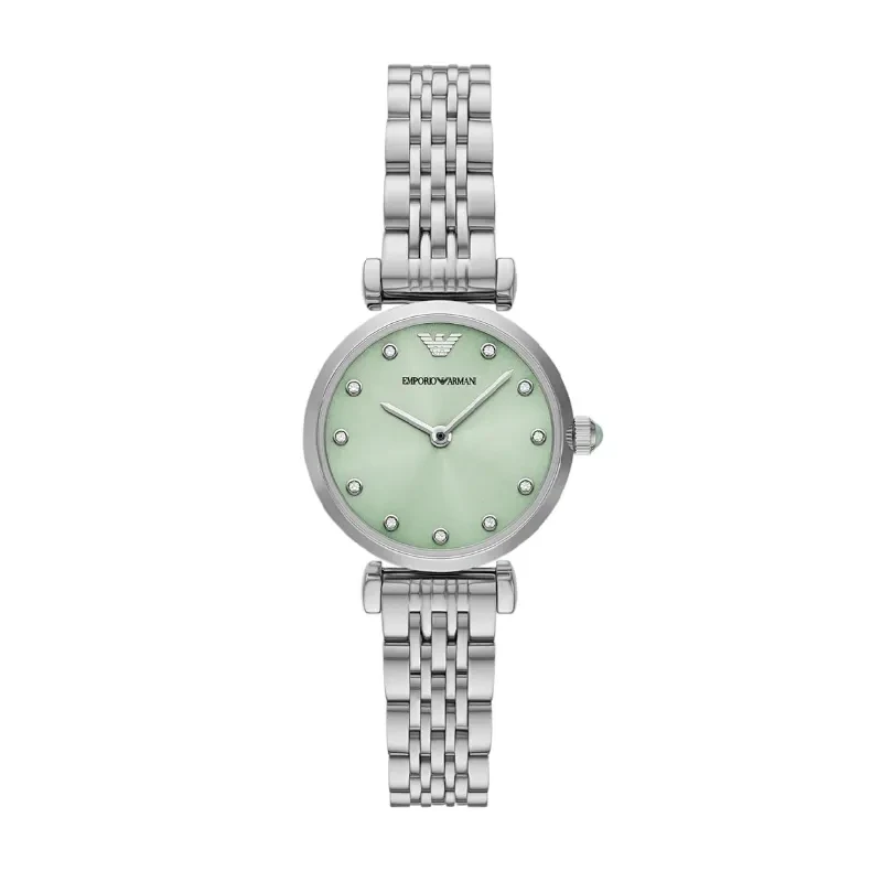 Emporio Armani Classic Light Green Dial Ladies Watch- AR11667
